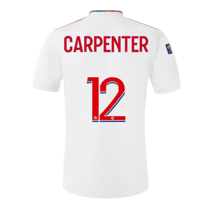 2021/22 Olympique Lyonnais Home Kit Soccer Jersey with CARPENTER 12 printing